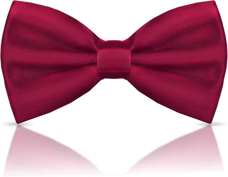 WOXVM Men's Bow Ties Solid Color Pre-Tied Bow Tie Satin Formal Tuxedo Bowtie Adjustable Neck Bowtie for Men Wedding Party - Image 1